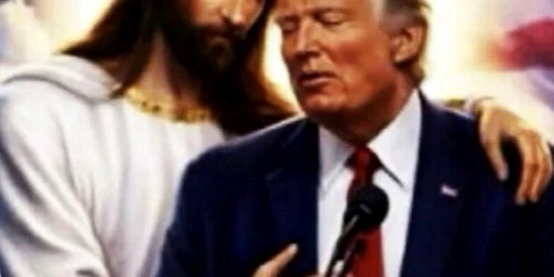 trump poza cu AI imbratisat de iisus FOTO: captură video Truth Social