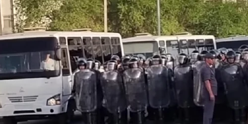 Protest la Nukus in Uzbekistan Captura YouTube