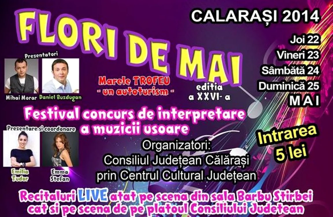 Festivalul naţional de muzică uşoară începe pe 22 mai