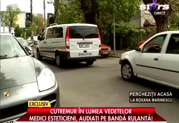 Duba de poliţie în care a fost  urcat Victor Scwartz