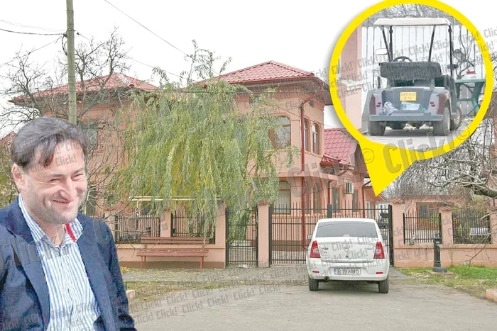 
    Miliardarul locuieşte  într-o vilă superbă  împreună cu mama sa. În curtea casei are o  maşinuţă de golf (Fotografii: Dorin Constanda, Click!, Money.ro)  