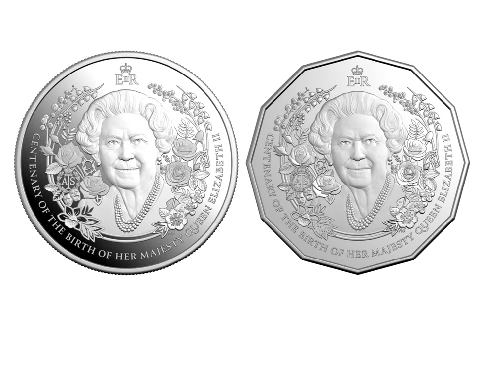 Monedele comemorative dedicate Reginei Elisabeta aII-a. Foto: Royal Australian Mint