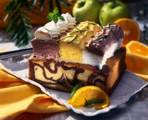 Sponge Cake with Ice cream jpeg