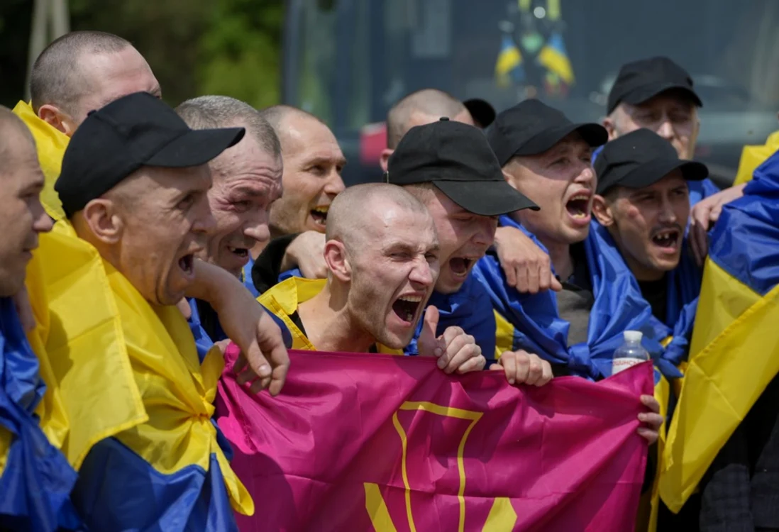 Prizonieri de război ucraineni Foto: EPA EFE