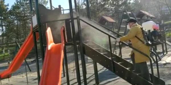 dezinfectie in parcurile din zalau foto captura video