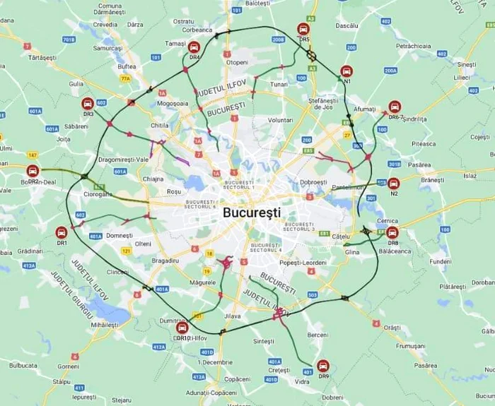 Proiectul „Orbital București” prevede realizarea a 19 drumuri noi radiale, Foto: Facebook