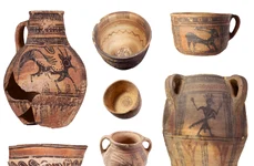 Ceramica pictată Qurayyah „de marcă” antică QPW 4, cunoscută anterior sub numele de „Ceramică madianită” (© Marta Luciani, Qurayyah Joint Archaeological Project CCBY 4.0)