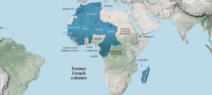 Harta fostelor colonii franceze din Africa