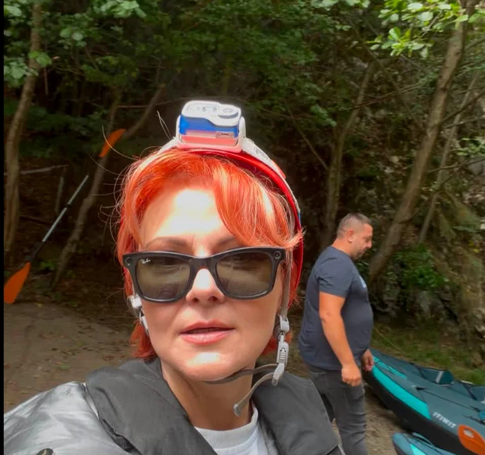 Olguța Vasilescu, aventură în Mehedinți. FOTO: Facebook / Lia Olguța Vasilescu
