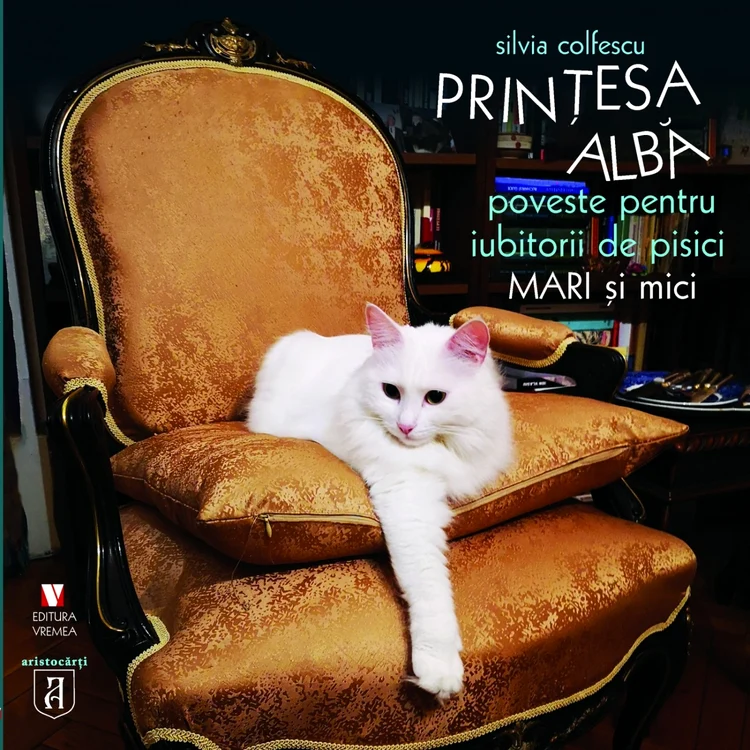 O pisică aristocrată, "Alteţa Sa Prinţesa Sophie Luna Alice de Piaţa Romană", cum este numită în carte Copertă şi ilustraţii carte: Silvia Colfescu