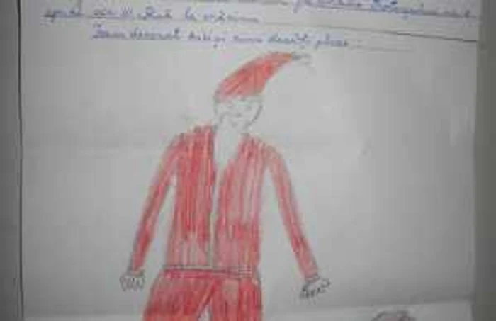 Unul dintre micuţi a făcut şi un desen pentru Moş