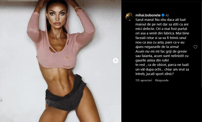 Mesajul lui Bobonete a devenit viral / foto: Instagram