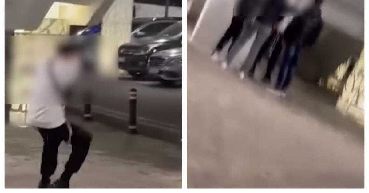 Adolescent filmat în timp ce trăgea cu un pistol spre un grup de tineri, în parcarea unui mall din Craiova