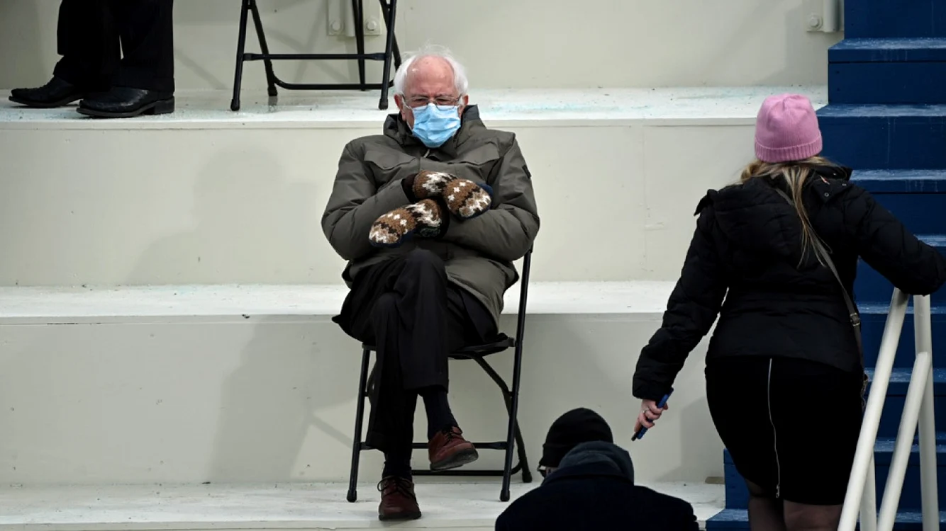 Bernie Sanders la inaugurarea presedintiei Biden FOTO Getty