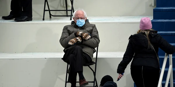 Bernie Sanders la inaugurarea presedintiei Biden FOTO Getty
