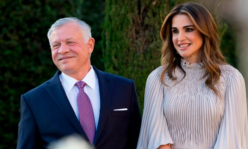 Regele Abdullah II Al Hussein și Regina Rania Al Abdullah la Amman, 12 martie 2023, Profimedia jpg
