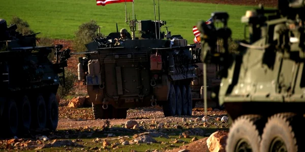 Convoi american langa Manbij FOTO AFP 