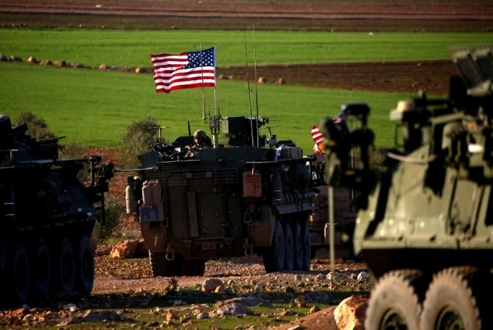 Convoi american lângă Manbij FOTO AFP