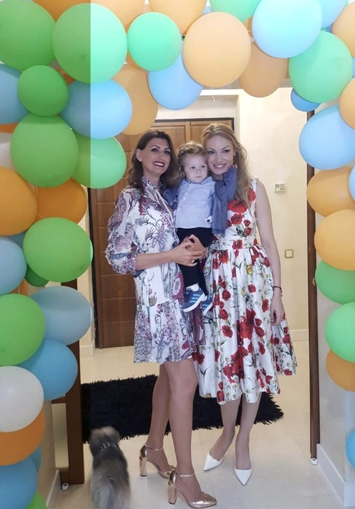 Sanda Mihai şi Valentina Pelinel la aniversarea de anul trecut a lui Milan