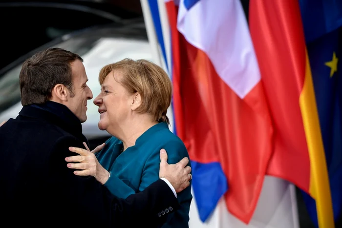 Angela Merkel şi Emmanuel Macron FOTO EPA-EFE