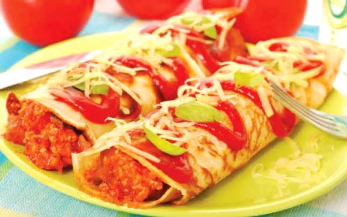 Clătite picante cu carne