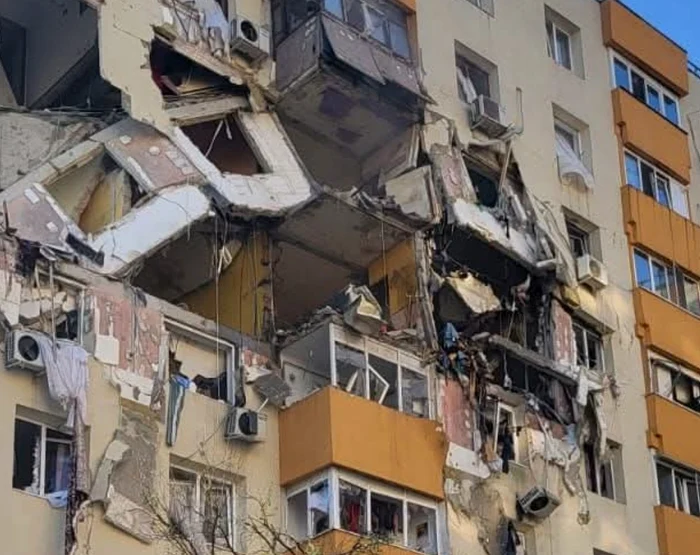 Blocul a fost distrus. FOTO Meteoplus