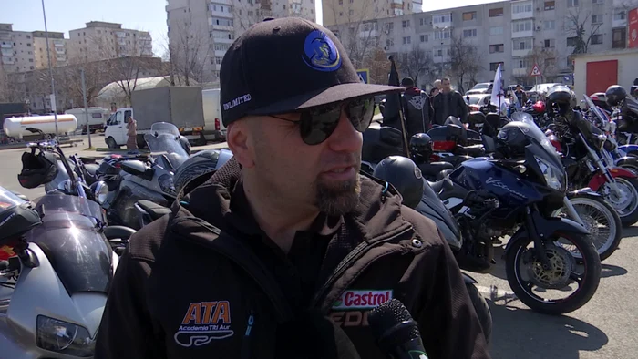 Răzvan a fost prezent, în Buzău, la întrunirea a peste 150 de motociclişti. FOTO Iulian Bunilă