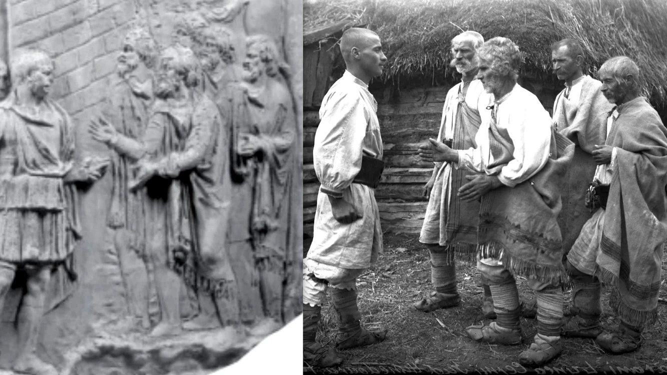 Columna și fotografia lui Denis Galloway, Sursa: Radu Vulpe / Muzeul Etnografic al Transilvaniei