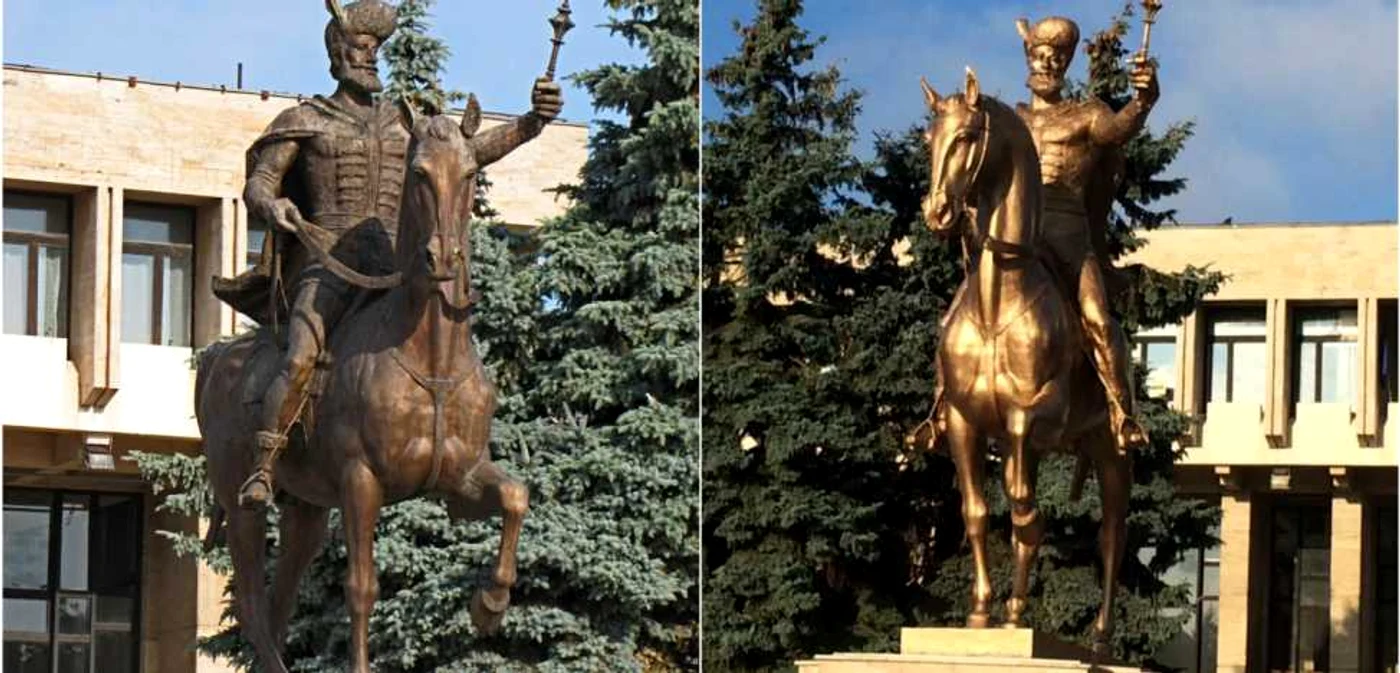 FOTO Statuia lui Mihai Viteazul înainte şi după restaurare