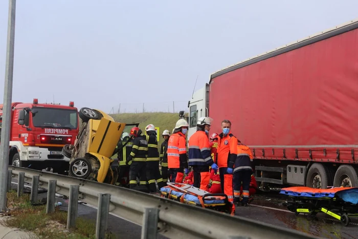 O femeie a murit, iar alte două persoane se află în stare gravă. FOTO ISU Cluj