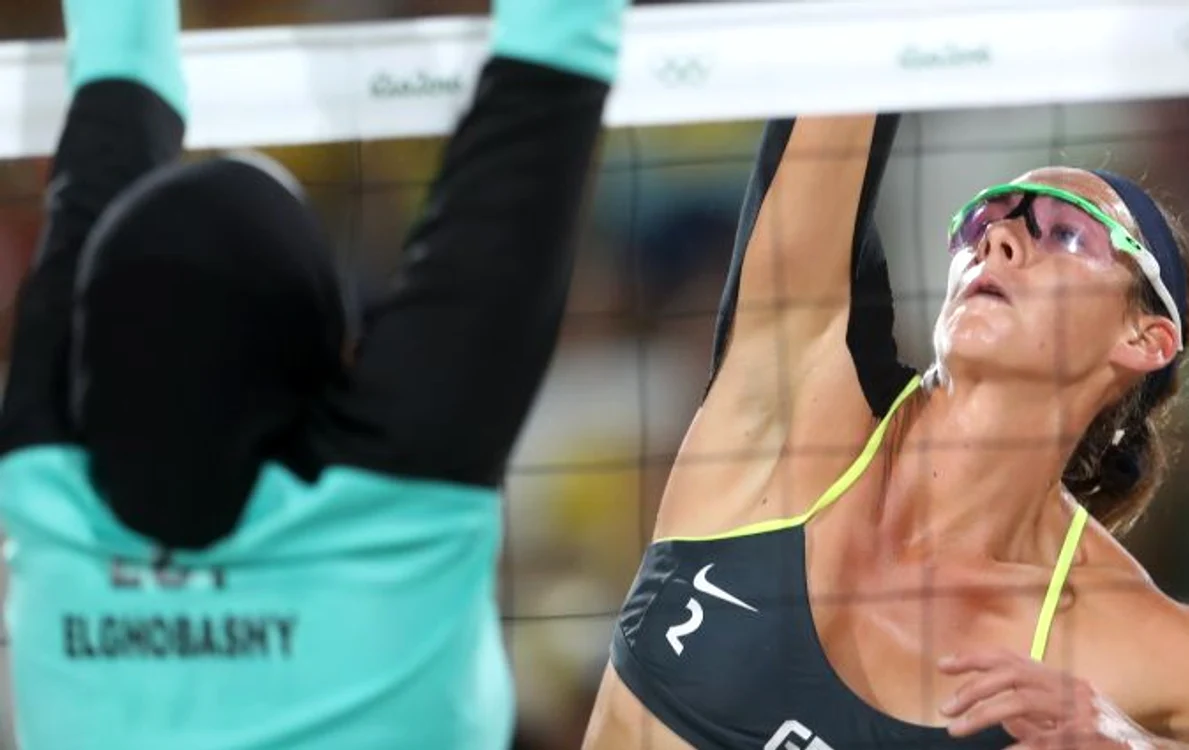 
    Meciul dintre Germania și Egipt a pus față în față sportive cu echipamente total diferiteFoto: AP  