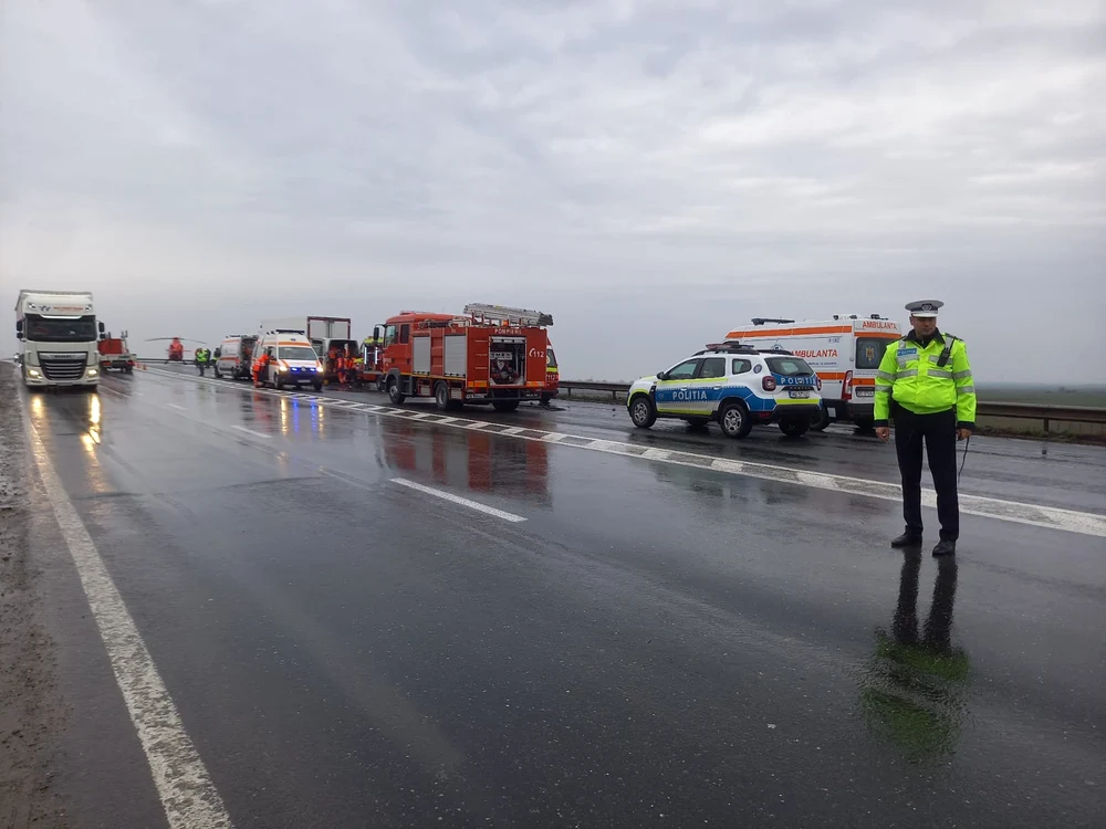 Accidentul a avut loc în Vrancea FOTO: IPJ Vrancea