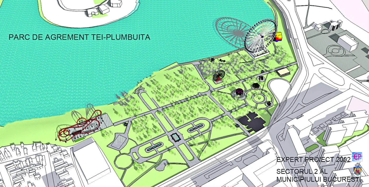 Aşa ar urma să arate parcul în iunie 2015, când proiectul va fi finalizat FOTO Primăria Sector 2