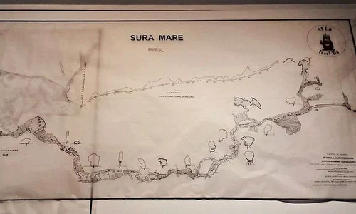 O serie de hărţi speologice ale peşterii Şura Mare, prezentate în premieră la Muzeul Hărţilor jpeg