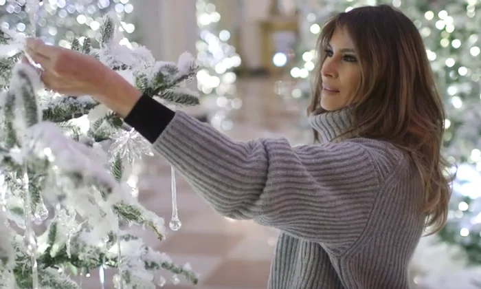 Melania Trump decoratii de Craciun Casa Alba png