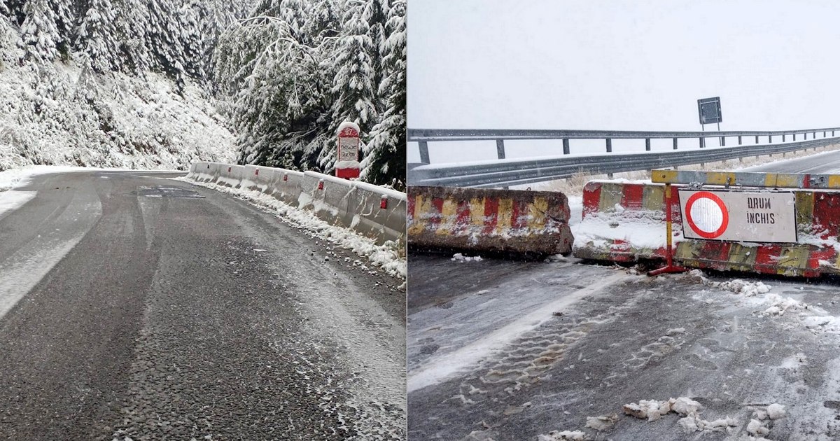 Iarna a coborât mai devreme în Munții Parâng. Șoselele spectaculoase au devenit tot mai riscante pentru șoferi