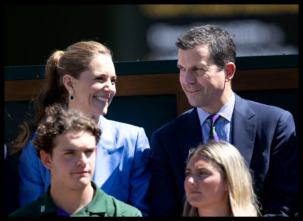 Prințesa Kate cu Tim Henman în a patra zi a Campionatelor de Tenis de la Wimbledon, profimedia 1113966766 jpg