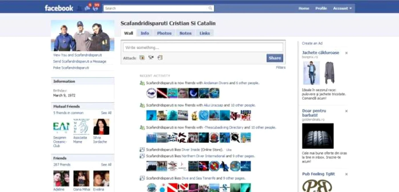 Contul de Facebook a fost creat de logodnica lui Cristi Zarafu, Veronica Gruia