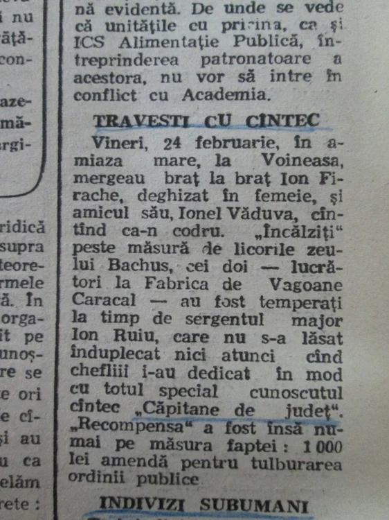 Cum erau prezentate în presa locală violurile şi alte infracţiuni comise în perioada comunistă