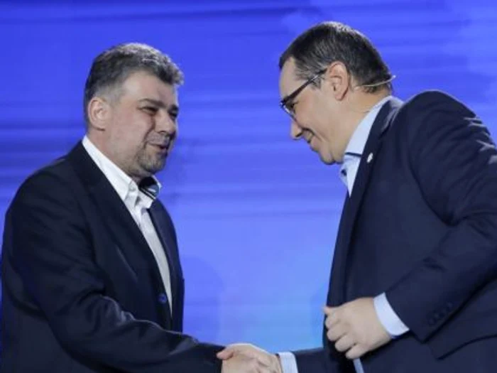 Premierul Marcel Ciolacu și Victor Ponta FOTO: Arhivă
