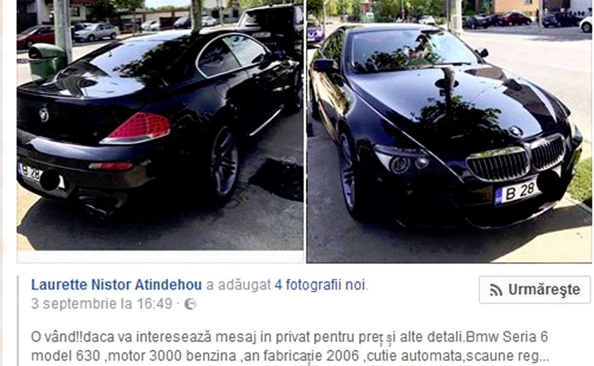 Acesta este BMW-ul pe care mulatra l-a scos la vânzare