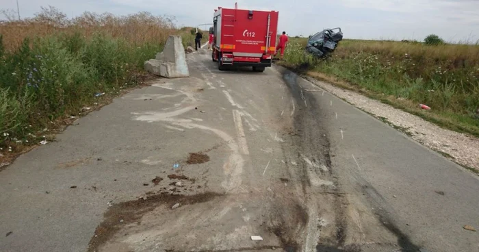 Scena accidentului de la Ciocârlia de Sus în care a murit Gabriel Ban Tanchistul campion la skandenberg Sursa SAJ Constanţa