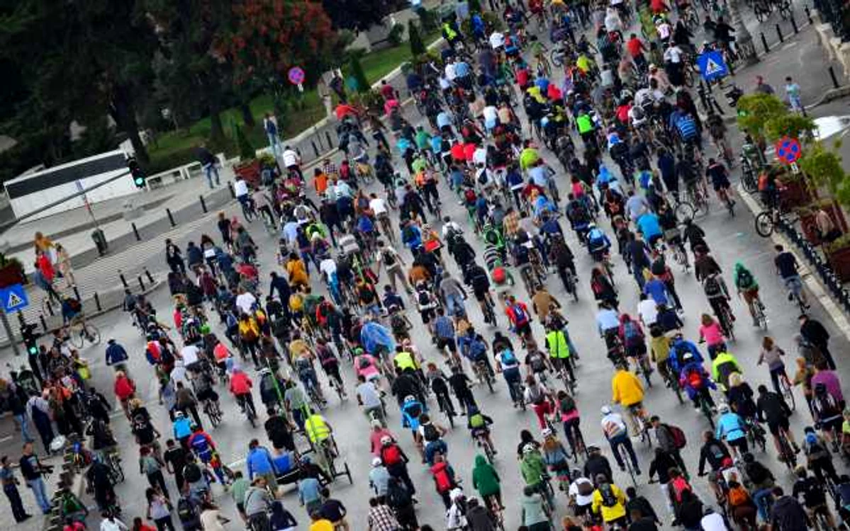 Marsul de protest al biciclistilor