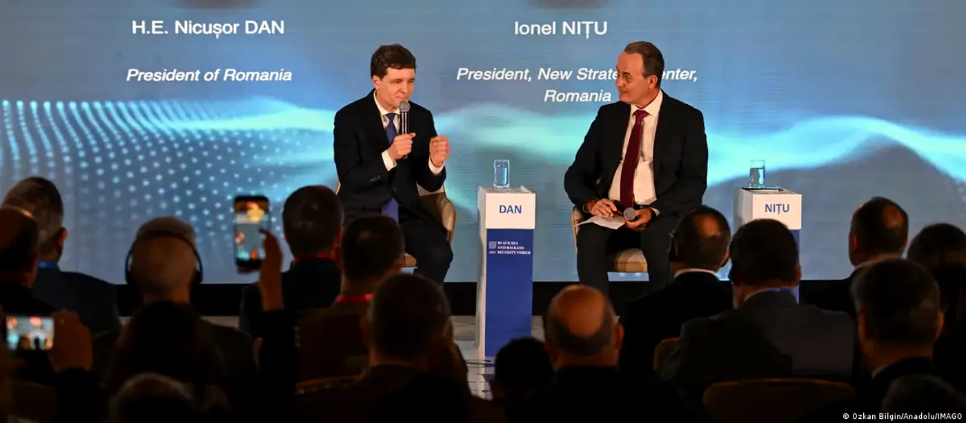 Preşedintele României, Nicuşor Dan, alături de Ionel Niţu, preşedintele New Strategy Center