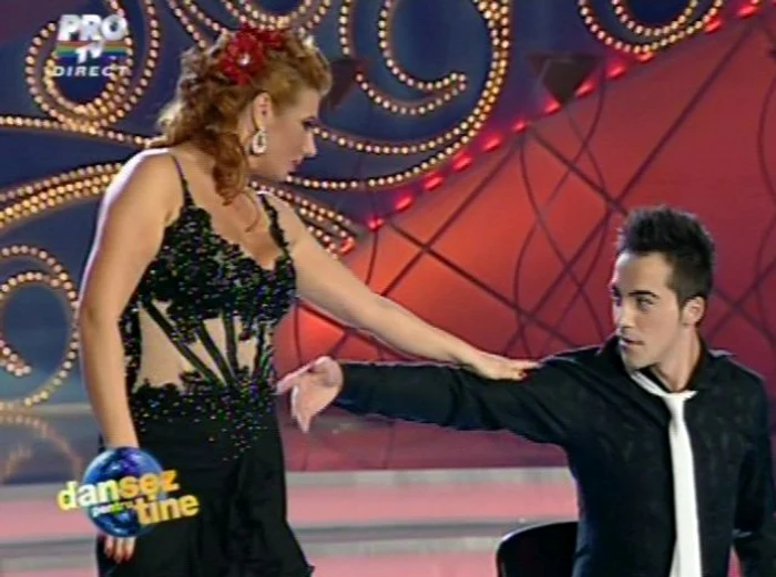 Mihaela Borcea a dansat cu Petrişor Ruge (Foto: Captură video ProTV)