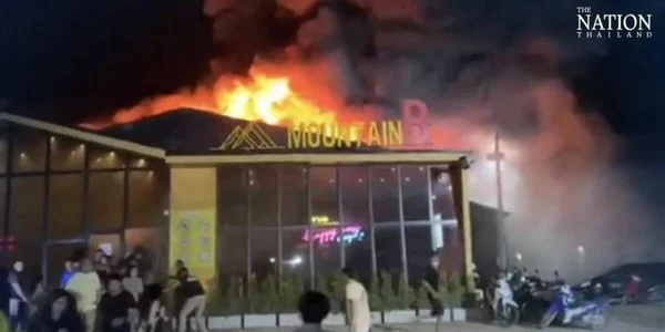 Cel puţin 13 morţi şi 40 de răniţi după un incendiu la un club de noapte din Thailanda FOTO Captură Video/Twitter