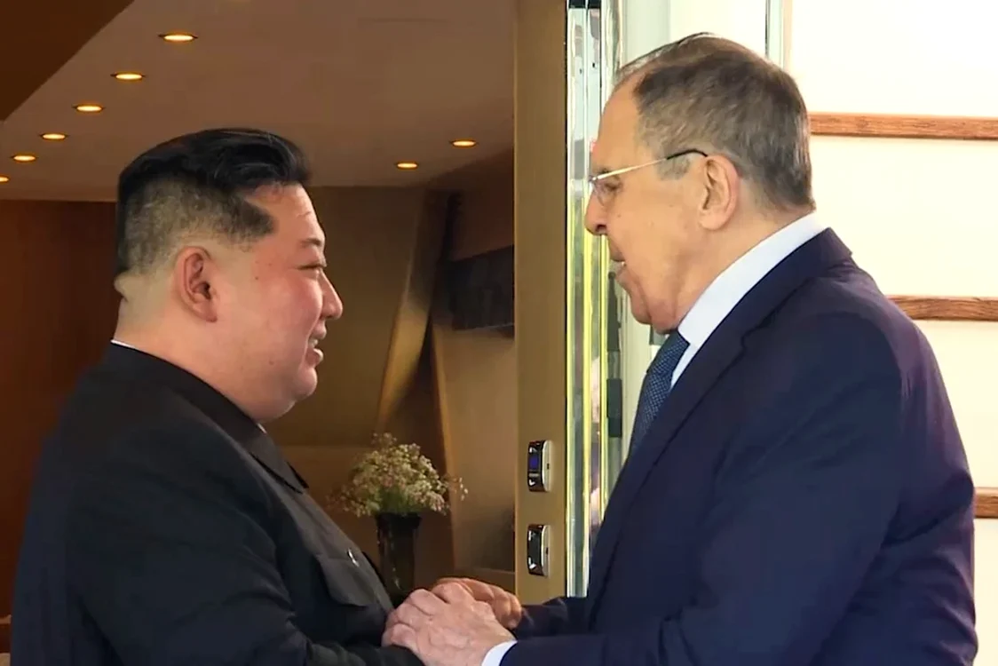 Kim Jong-un și Serghei Lavrov FOTO Profimedia