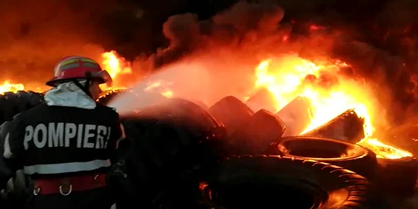 incendiu anvelope Galati