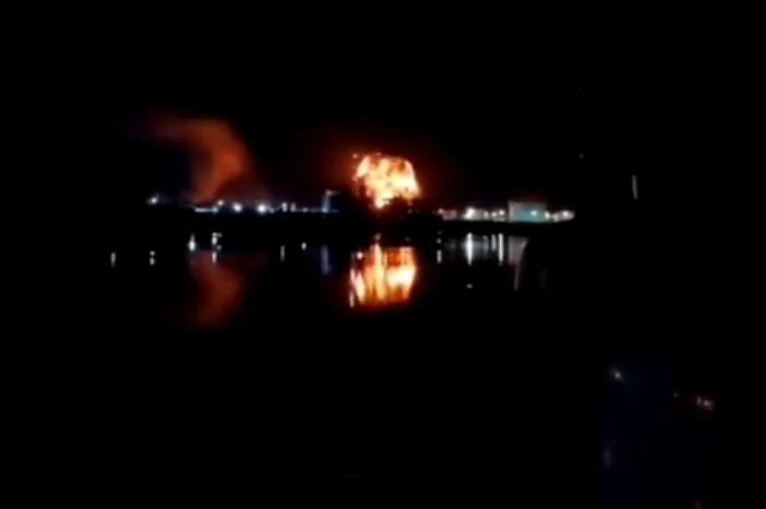 Portul Reni din Ucraina a fost atacat cu drone FOTO Captură video