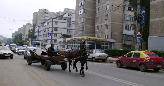 Căruţă prin oraş